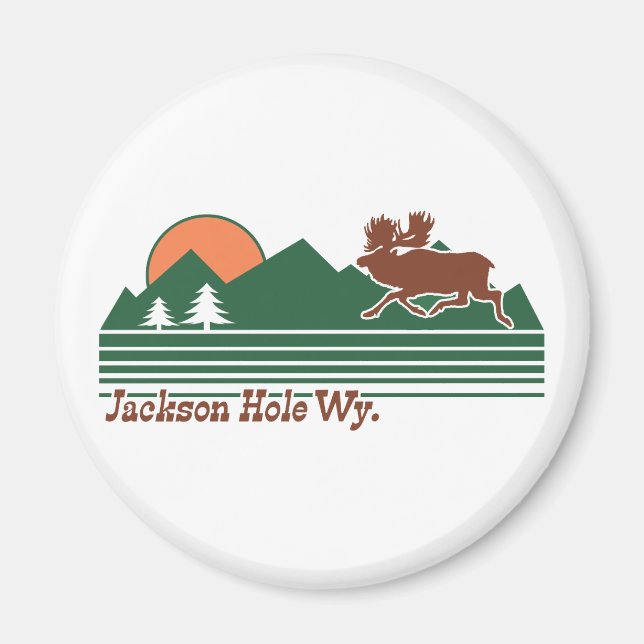 Jackson Hål Wyoming Magnet (Framsidan)