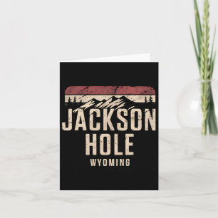 Jackson Hål Wyoming Mountain Hiking Souvenir Gift Kort