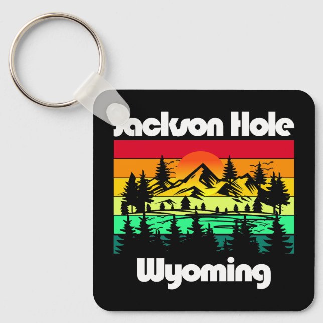 Jackson Hål Wyoming Nyckelring (Framsida)