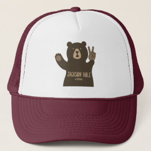 Jackson Hål Wyoming Peace Bear Keps