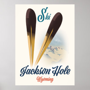 Jackson Hål Wyoming Ski poster