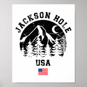 Jackson Hål Wyoming Ski Resort Alpine Skiing Amer Poster