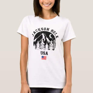 Jackson Hål Wyoming Ski Resort Alpine Skiing Amer T Shirt