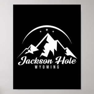 Jackson Hål Wyoming Ski Resort Skiing Snowboardin Poster