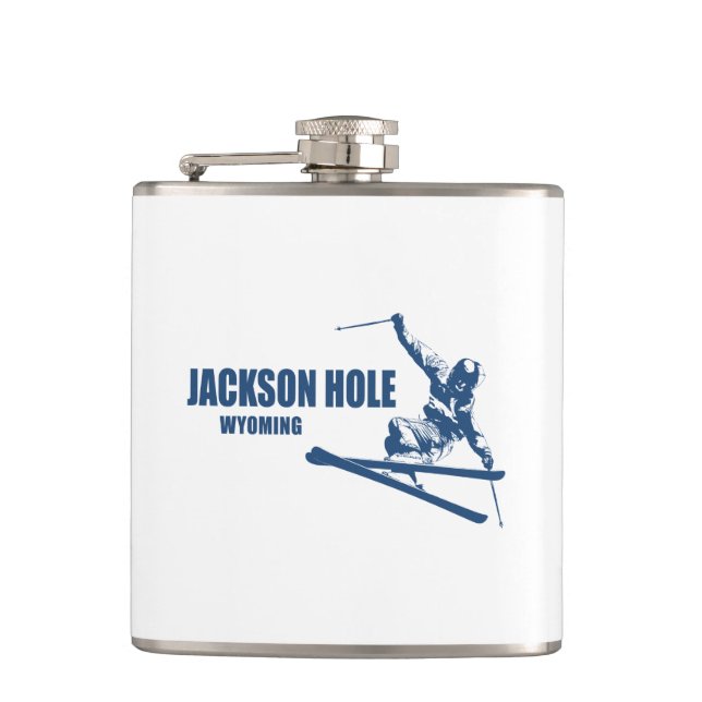 Jackson Hål Wyoming Skier Fickplunta (Framsidan)