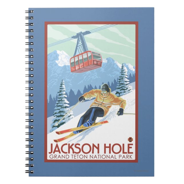 Jackson Hål, Wyoming Skier och Tram Anteckningsbok (Framsidan)