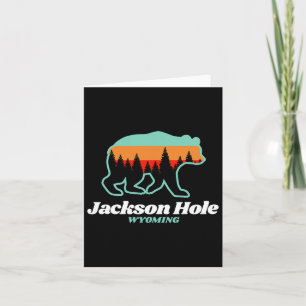 Jackson Hål Wyoming Skiing Snowboarding Bear Kort