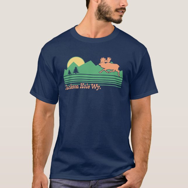 Jackson Hål Wyoming T Shirt (Framsida)