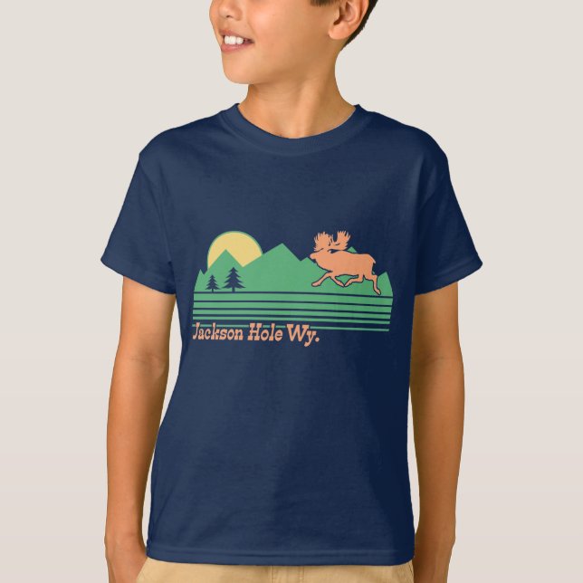 Jackson Hål Wyoming Tee Shirt (Framsida)