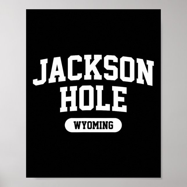 Jackson Hål Wyoming Tetons Ski Mountain Skiing Poster (Framsidan)