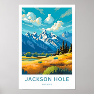 Jackson Hål Wyoming Travel Print Poster