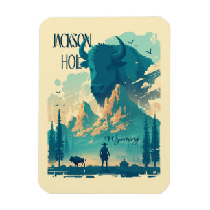 Jackson Hål Wyoming Vintage Magnet