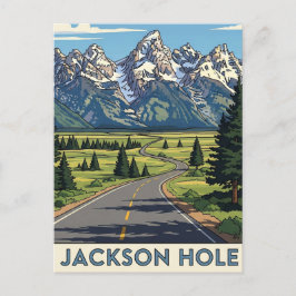 Jackson Hål Wyoming Vykort