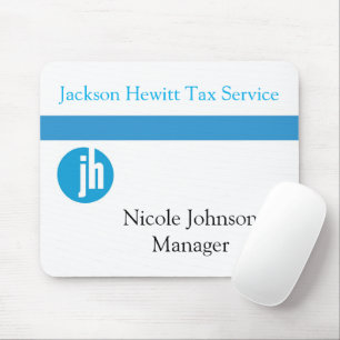 Jackson Hewitt Tax Service Blue Monogram Musmatta