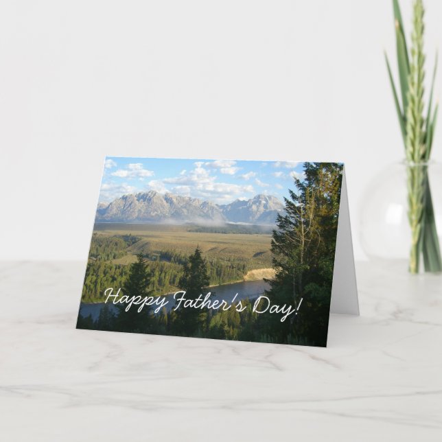 Jackson Hole Berg och flod Tackkort Kort (Framsida)