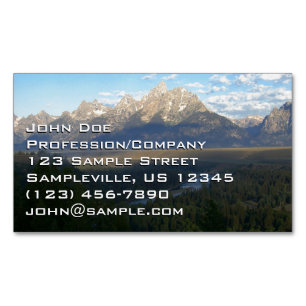 Jackson Hole-bergen (Grand Teton National Park) Magnetiska Visitkort