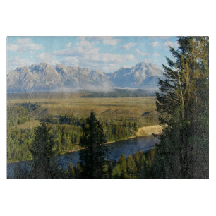 Jackson Hole-bergen och floden