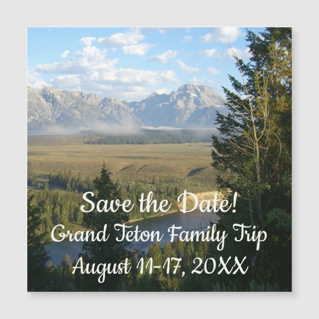 Jackson Hole-bergen och floden (Framsida)