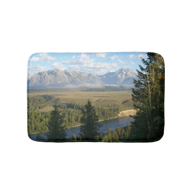 Jackson Hole-bergen och floden Badrumsmatta (Framsidan)