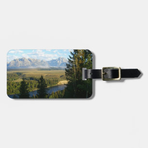 Jackson Hole-bergen och floden Bagagebricka