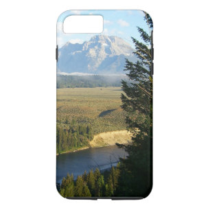 Jackson Hole-bergen och floden