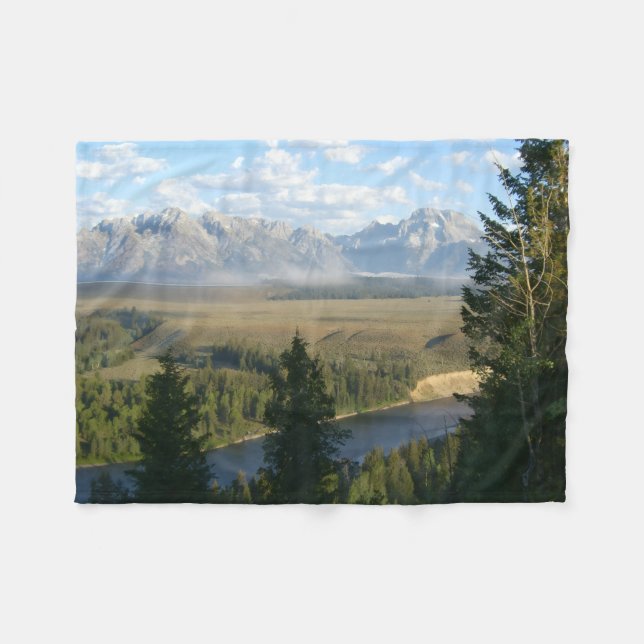 Jackson Hole-bergen och floden Fleecefilt (Framsidan (Horisontell))