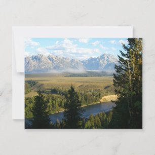 Jackson Hole-bergen och floden Kort