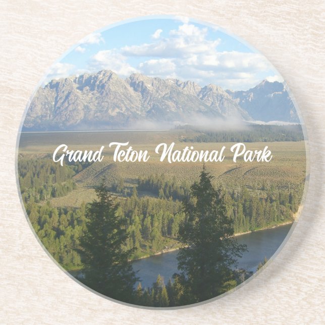 Jackson Hole-bergen och floden Underlägg (Framsidan)