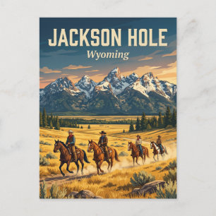 Jackson Hole-dalen Wyoming Vykort