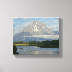 Jackson Hole-floden vid Grand Teton National Park Canvastryck