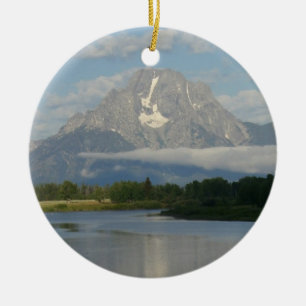 Jackson Hole-floden vid Grand Teton National Park Julgransprydnad Keramik