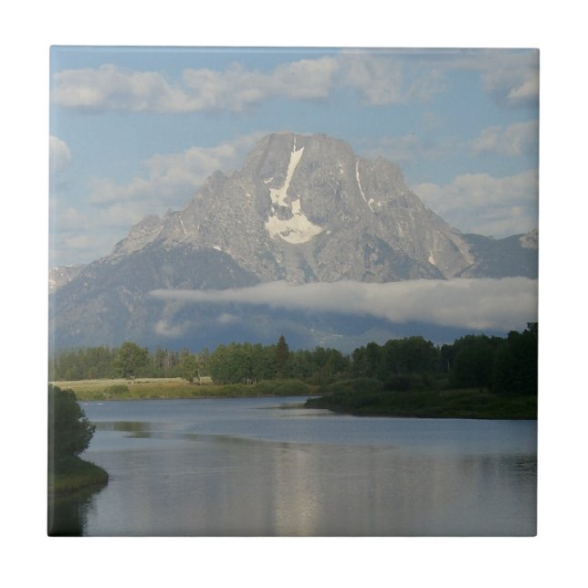 Jackson Hole-floden vid Grand Teton National Park Kakelplatta (Framsidan)