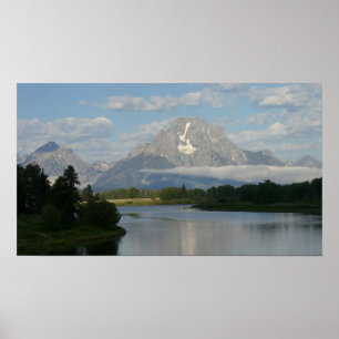 Jackson Hole-floden vid Grand Teton National Park Poster