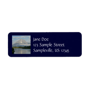Jackson Hole-floden vid Grand Teton National Park Returadress Etikett
