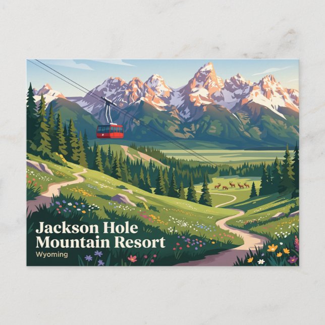 Jackson Hole Mountain Resort USA Vykort (Framsida)