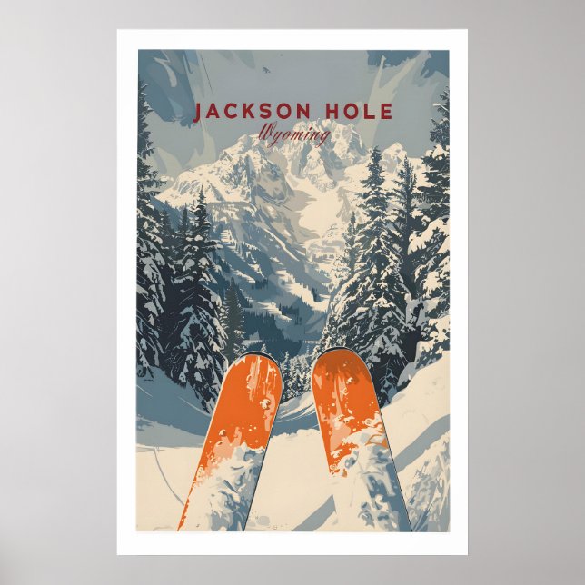 Jackson Hole Resematerialaffisch - Wyoming 1 Poster (Framsidan)