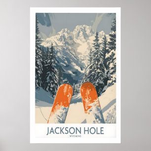 Jackson Hole skidtryck - Wyoming 1 Poster