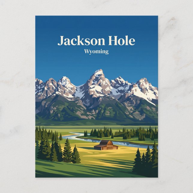 Jackson Hole USA Vykort (Framsida)