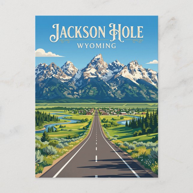 Jackson Hole USA Vykort (Framsida)