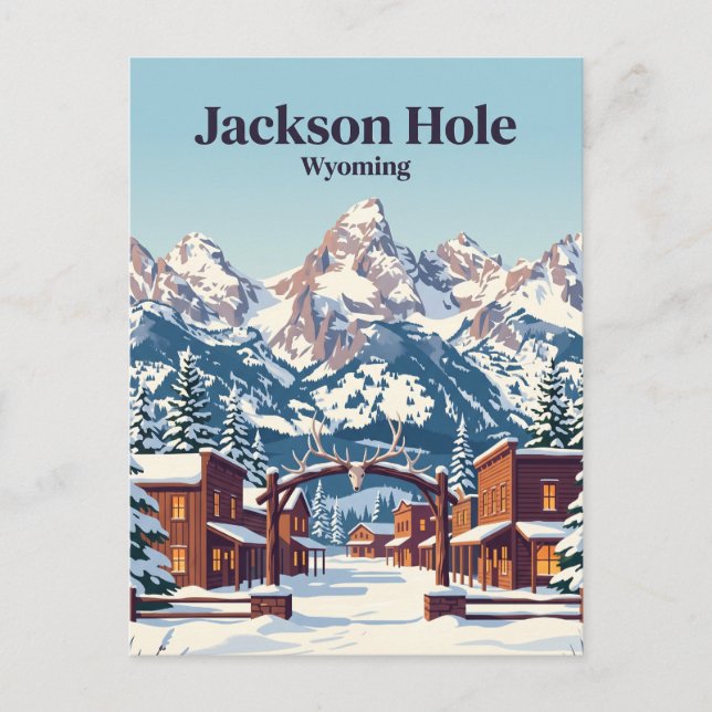 Jackson Hole USA Vykort (Framsida)