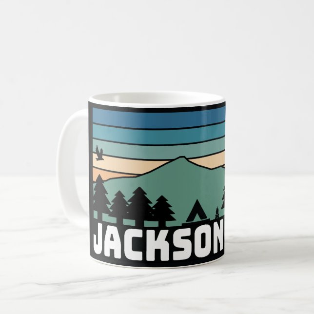Jackson Hole WY-dekal Mug Kaffemugg (Framsida vänster)