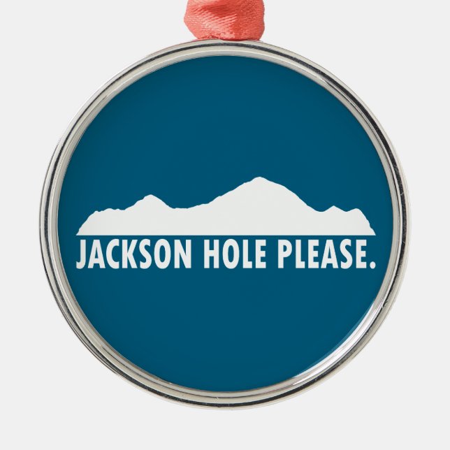 Jackson Hole Wyoming Please Julgransprydnad Metall (Framsidan)