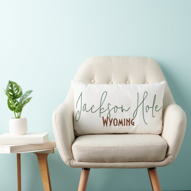 Jackson Hole, Wyoming Resminnen Souvenir Lumbarkudde (Stol)