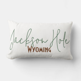 Jackson Hole, Wyoming Resminnen Souvenir Lumbarkudde
