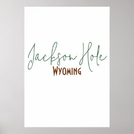 Jackson Hole, Wyoming Resminnen Souvenir Poster