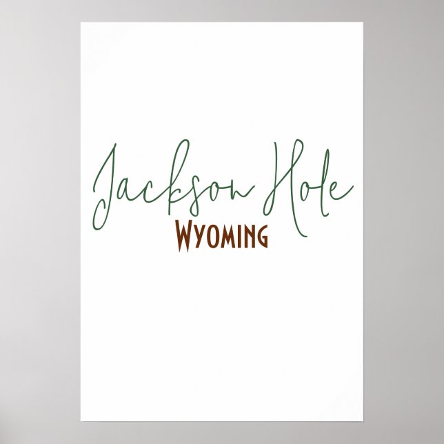Jackson Hole, Wyoming Resminnen Souvenir Poster (Framsidan)