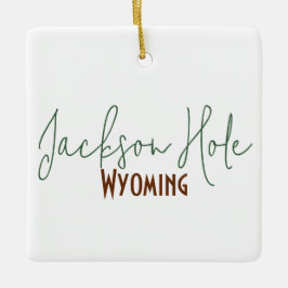 Jackson Hole, Wyoming Resminnerise Julgransprydnad Keramik