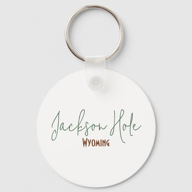 Jackson Hole, Wyoming Resminnerise Nyckelring (Framsida)