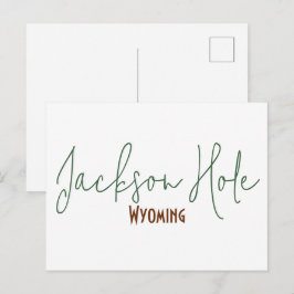 Jackson Hole, Wyoming Resminnerise Vykort