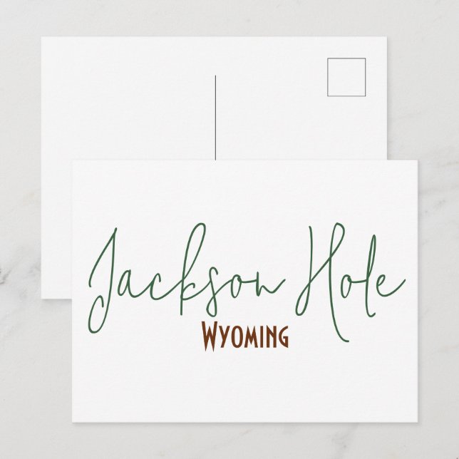 Jackson Hole, Wyoming Resminnerise Vykort (Fram/baksida)